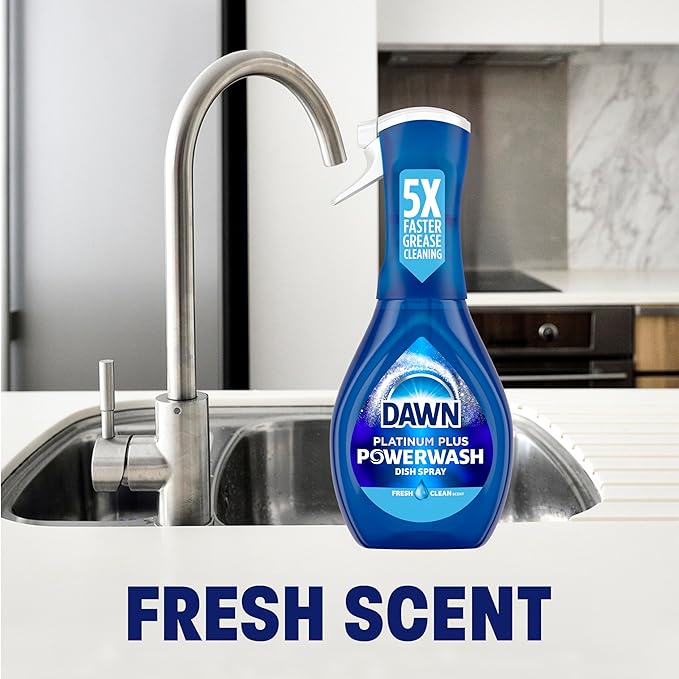 Dawn Powerwash Fresh Dish Spray, Liquid Dish Soap, Dish Soap Refill, Dish Detergent Liquid, 2 Refills, 2x21.5 Fl Oz