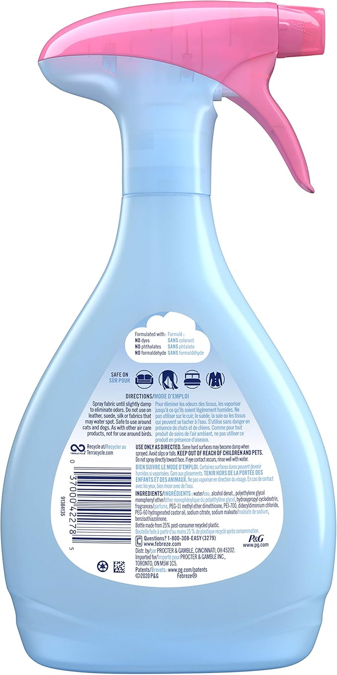 Febreze Odor-Eliminating Fabric Refresher Peony and Cedar, Limited Edition, 27 fl oz (Pack of 2)