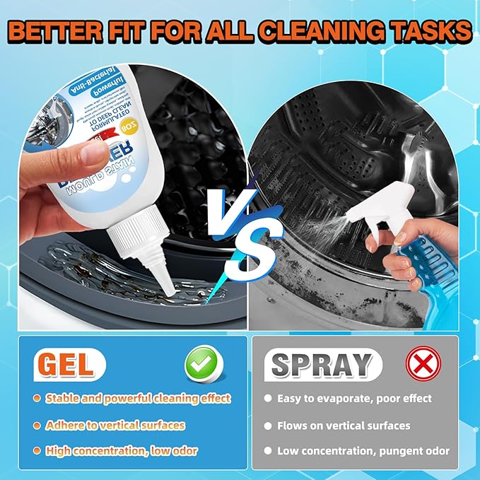 Home Remover Gel, Deep Cleaning Cleaner Gel for Washing Machine, Bathroom, Kitchen Tile Seam Refrigerator Door Seal Household Sinks Cleaning Grout Cleaner