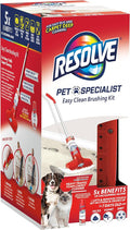 Resolve Pet Specialist Easy Clean Brushing Kit includes High Traffic Foam Carpet Cleaner, Pet Stain and Odor Remover, 22oz