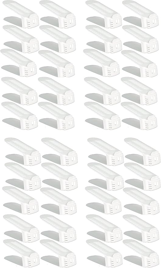 Shoe Slotz Space-Saving Storage Units in Ivory | As Seen on TV | No Assembly Required | Limited Edition Price Club Value Pack, 40 Piece Set