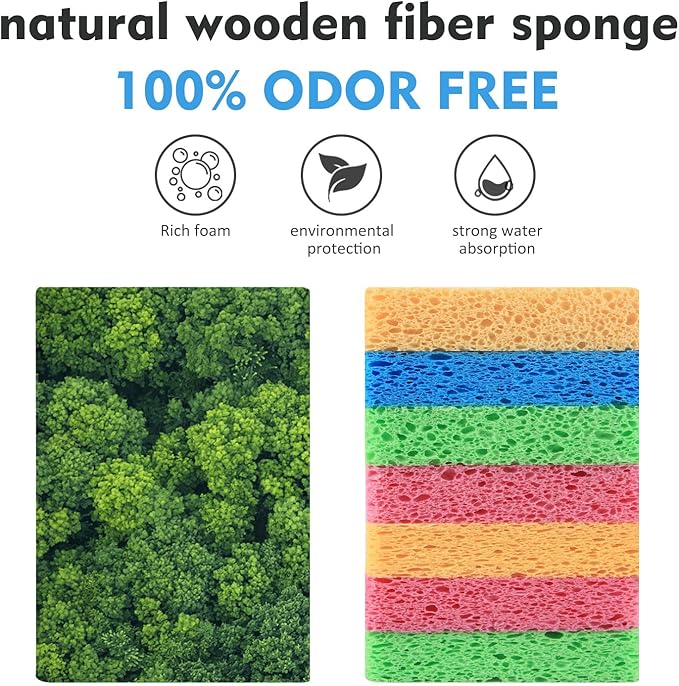 12 - Pack Non-Scratch Scrub Sponges - Sponges for Dishes and Washing Dishes, Cleaning Sponges for Kitchen Home and More（Multicolor）