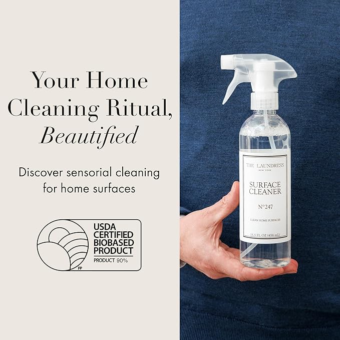 The Laundress Surface Cleaner, No. 247 Scented; Safe for Granite, Marble, Porcelain, & Wood; Bio-Based Ingredients; 15.5 Fl OZ, (Pack of 2)