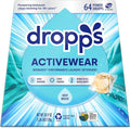 Dropps Activewear Laundry Detergent Pods, Crisp Breeze (64 Count) - Powerful Laundry Pods | Fights Sweat & Body Odors | For Synthetic Workout Clothes | Clean Ingredients | Plastic Free Packaging