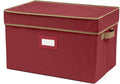 Covermates Keepsakes - Storage Box - Heavy Duty Polyester - Reinforced Handles - ID Window - Indoor Storage - Closet Storage, Red