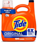 Tide Liquid Laundry Detergent, Original Scent, 125 fl oz, 100 Loads, Boosted Clean Even in Cold Water with Concentrated Washing Soap