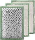 OGGI Bambou Odor-Free Scrubbing Sponges - Natural Scrub Sponges for Dishes, 91% Bamboo-Derived Rayon Cellulose Fiber, Reusable, Absorbent, Durable Scrubbers, Non-Scratch, Washable - 3 pcs, 7x4