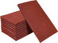Premium 10 Pack 6" x 9" Red General Purpose Scuff Pads - Scuffing, Scouring, Sanding, Paint Primer Prep Adhesion Scratch - Surface Preparation Automotive Car Auto Body Woodworking Wood (400 Grit)