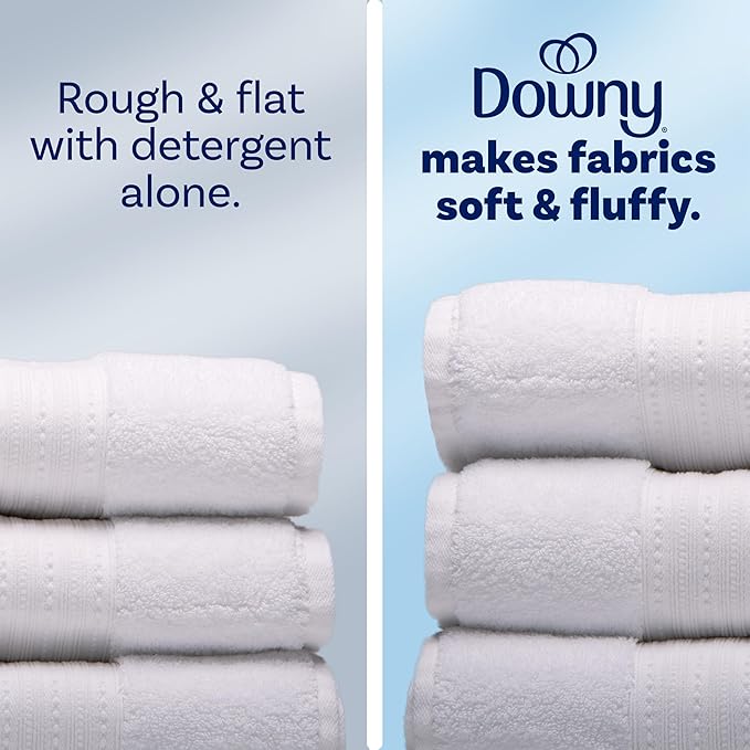 Downy Soft, 2 in 1 Soft and Fresh Liquid Fabric Softener, Cool Cotton, 100 fl oz, 136 Loads, Fabric Conditioner Liquid provides softness and freshness for fabrics