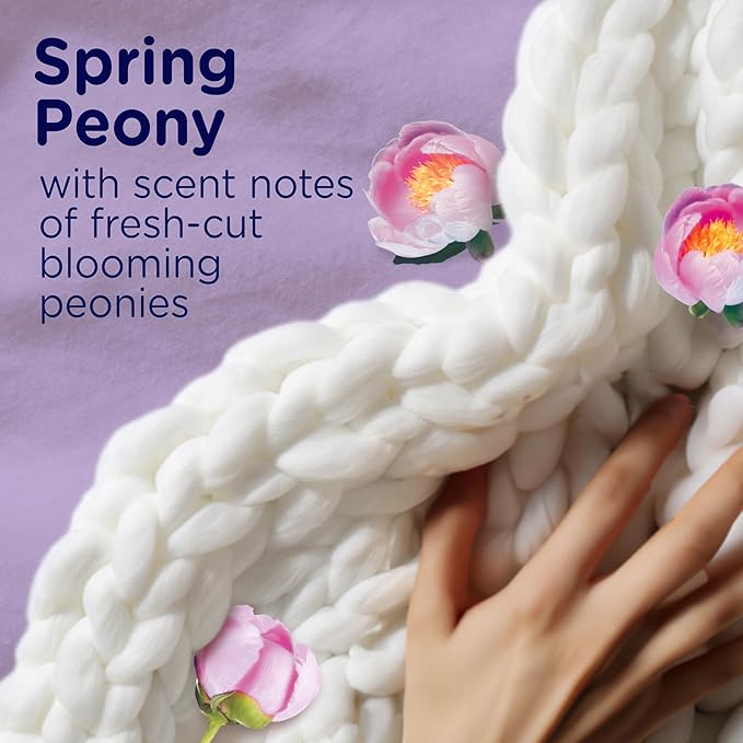 Downy Blends 2-in-1 Soft & Fresh Laundry Scent Booster Beads, Spring Peony Scent, 24.5 OZ, Laundry Softness and Scent Booster