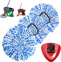 Cedar Mop Replace Head for RinseClean 2-Tank System, Microfiber Spin Mop Refills, Easy to Replace, Include 3 Mop Replace Heads, 1 Extra Mop Replacement Base
