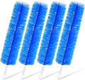 Sliner 4 Pcs Fan Cleaning Brush Bendable Fan Duster Cleaner Reusable Cobweb Duster Microfiber Head Dirt Remover for Ceiling Fans Blades, Air Vents, Curtains, Cars, Shutters (Blue)
