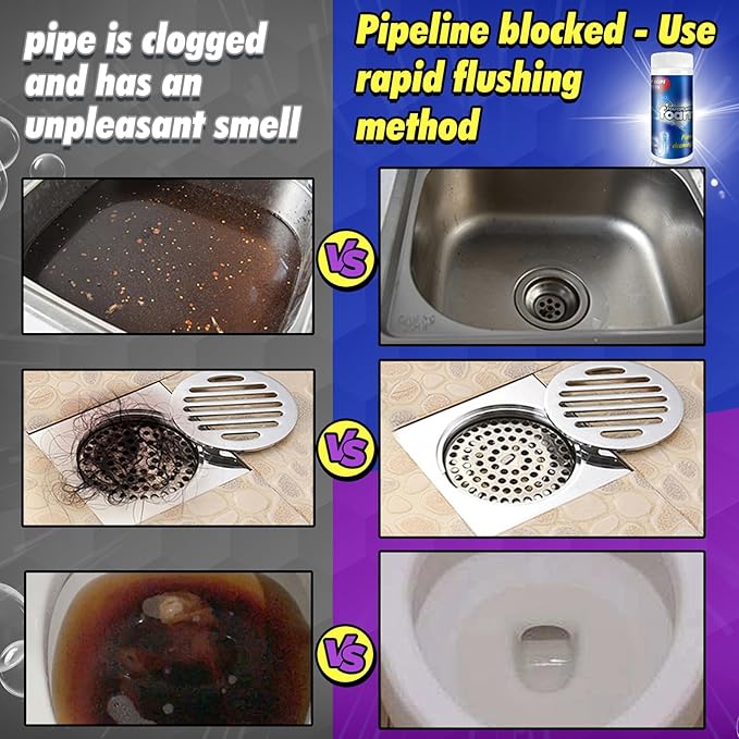 Drain Clog Remover, Wild Tornado Sink and Drain Cleaner, Pipe Dredging Agent, Sink & Toilet Clog Remover, Mild Formula Cleaning for Kitchen & Bathroom Cleaning (7.5 FL OZ (Pack of 1), Unscented)
