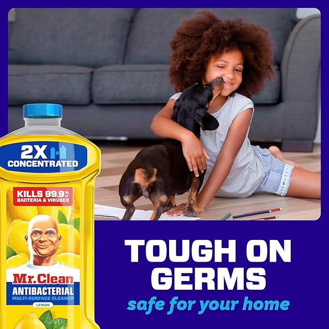 Mr. Clean All Purpose Cleaner, Floor Cleaner for Mopping, Cleaning Liquid, Lemon, 41oz
