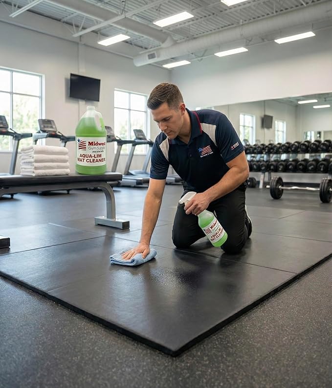 Gym Mat Cleaner – 1 Gallon Vinyl & Rubber Mat Cleaner for Gymnastics, Wrestling, BJJ & Home Gym Mats – Safe for Vinyl, Leaves No Chalk Residue