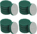Power Scrub Pads, Scrubbing Pads 180 Grits Scouring Discs - Fitting for (Home Kitchen Cleaning - Drill Attachment - Scrubber Replacement) 20 Pcs & 3 Inch & Green
