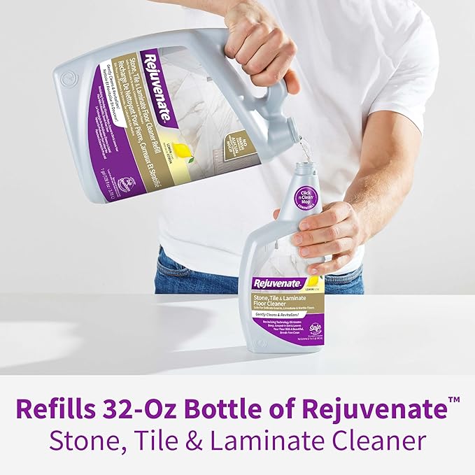 Rejuvenate Stone, Tile & Laminate Floor Cleaner Gently Cleans And Revitalizes Delicate Granite, Limestone And Marble Floors, 1 Gallon