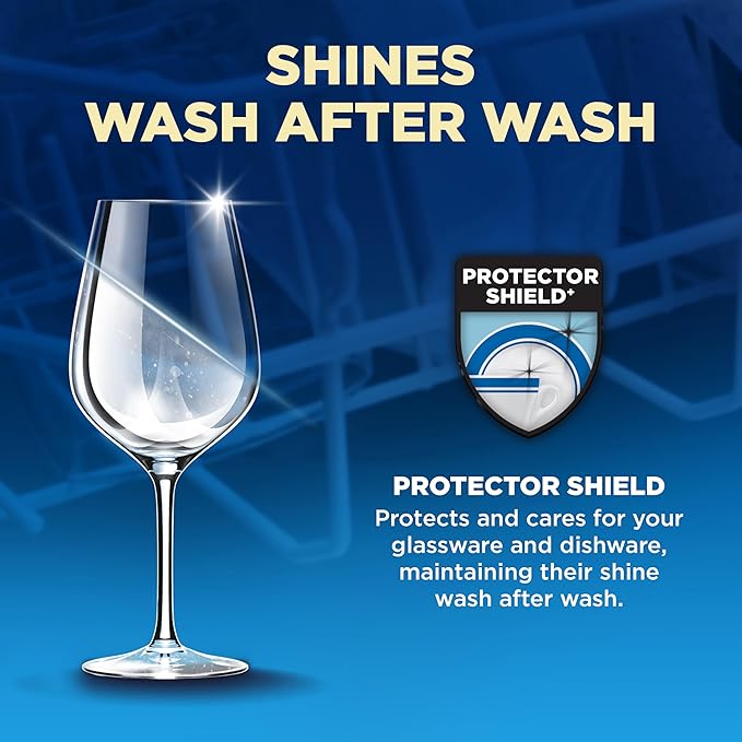 Finish Ultimate Quantum Infinity Shine Dishwasher Pods, New & Improved Formula, Dishwasher Detergent Dish Soap, Removes Burnt-On & Dried-On Stain, Degreasing, Scrubbing, & Shining Power, 62 Count
