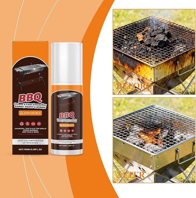 Stainless Steel Grill Cleaner, 100ml Heavy Duty Foam, 3.9x3.9x13.7cm, for BBQ, Oven, Kitchen, Outdoor Grills, Home, Restaurant, Appliance Maintenance