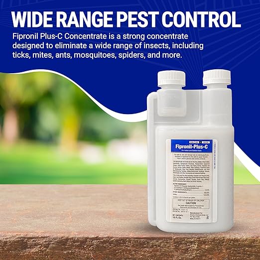 Fipronil Plus C Pest Control Concentrate - DIY Commercial-Strength Roach Killer Indoor Infestation, Easy-Use Ant Spray, Makes 21 Gallons of Fipronil Solution for Homeowners - 16 oz