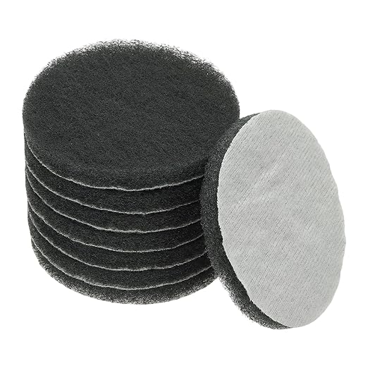 Power Scrub Pads, Scrubbing Pads 1500 Grits Scouring Discs - Fitting for (Home Kitchen Cleaning - Drill Attachment - Scrubber Replacement) 8 Pcs & 4 Inch & Green-Gray