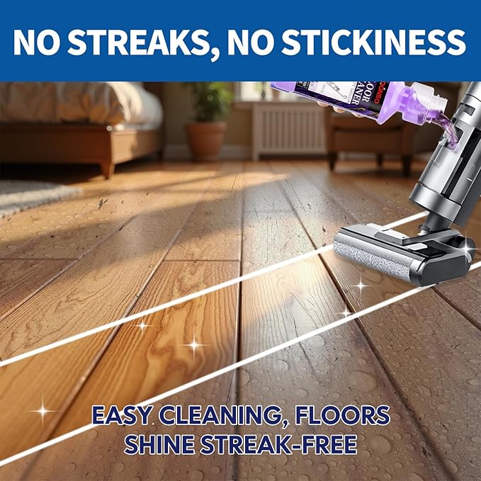 Low Foam Robot Vacuum Floor Cleaning Concentrate Solution Compatible for Roborock Q5 Max, Tineco, iFloor, 8.45 Fl Oz 250ml