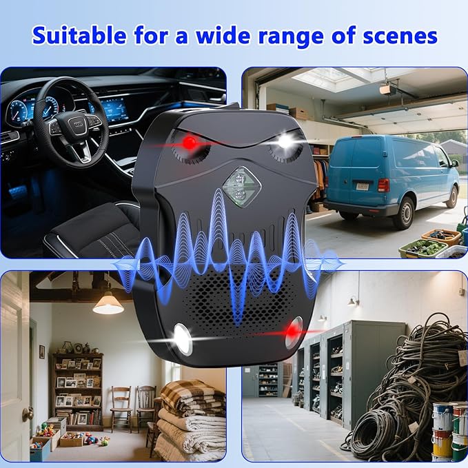 2 Pack Rodent Repellent for Car Engines, Ultrasonic Rodent Repeller for High-Efficiency Rat and Mouse Deterrent, Mouse Repellent,Rat Repellent for Car 12v 24v, Trucks, Rvs