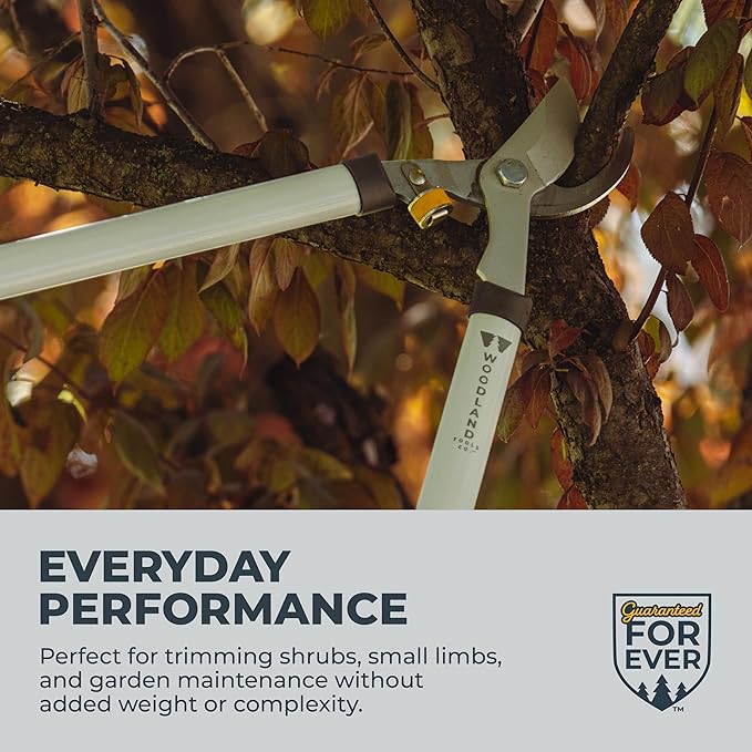 Woodland Tools Regular Duty Lopper – 28 Inch Manual Branch Cutter with Bypass Blade and Non Slip Grip – Lightweight Tree Trimmer for Gardening, Shrubs, and Small Branches