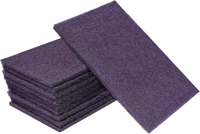 Premium 10 Pack 6" x 9" Purple General Purpose Scuff Pads - Scuffing, Scouring, Sanding, Paint Primer Prep Adhesion Scratch - Surface Preparation Automotive Car Auto Body Woodworking Wood (600 Grit)