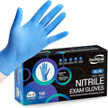 Disposable Nitrile Exam Gloves, 3 Mil, Blue, Nitrile Gloves Disposable Latex Free, Medical Gloves, Cleaning Gloves, Food-Safe Rubber Gloves, Powder Free, Non-Sterile, 100-ct Box (Small)