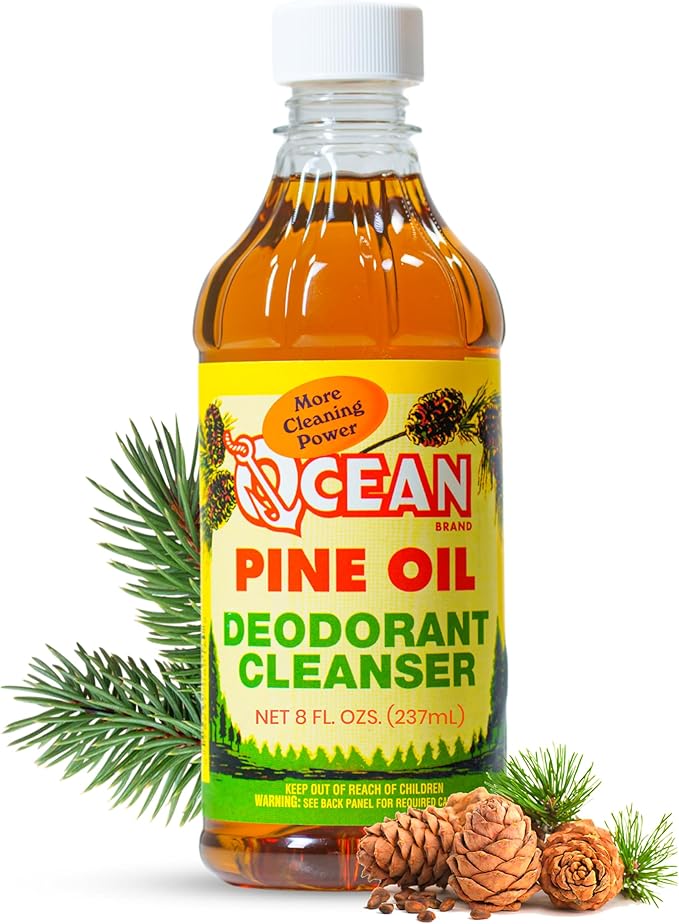 Ocean Pine Oil Cleaner Concentrate, 65% Pine Oil Deodorizer, All-Purpose Household Cleaner for Floors, Kitchen, Bathroom, Laundry, Grease & Odor Removal (1, 8 fl oz)