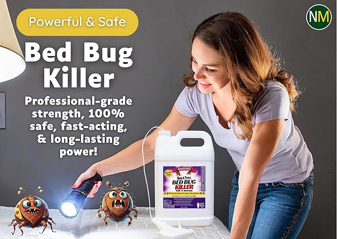 Nature’s MACE Bed Bug Killer 1 Gallon, Kill BedBugs Treatment, Mites, Eggs, Easy, Do-It-Yourself, Professional Bed Bug Spray, at-Home Solution, Mattress, Non-Toxic, Child & Pet Safe, Stain & Odor Free