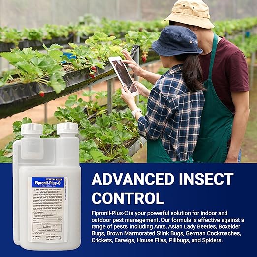 Fipronil Plus C Pest Control Concentrate - DIY Commercial-Strength Roach Killer Indoor Infestation, Easy-Use Ant Spray, Makes 21 Gallons of Fipronil Solution for Homeowners - 16 oz