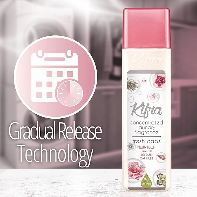 KIFRA FRESH CAPS Concentrated Laundry Fragrance 6.76 Fl Oz 200ml 80 Washing Cycles