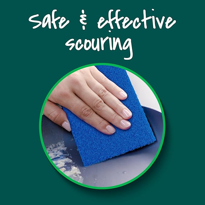 Scotch-Brite Non-Scratch Scour Pads | Zero Scratch | For Nonstick Cookware | Dishwasher Safe | Made with Recycled Plastic | 3 Pads, Pack of 10