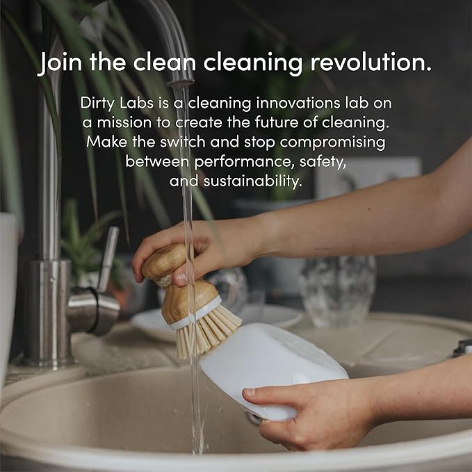 Dirty Labs | Dishwasher Detergent and Booster | Scent Free | 96 Loads (2 lbs) | Ultra Clean, Spot Free, Quick Wash Optimized | Hyper Concentrated