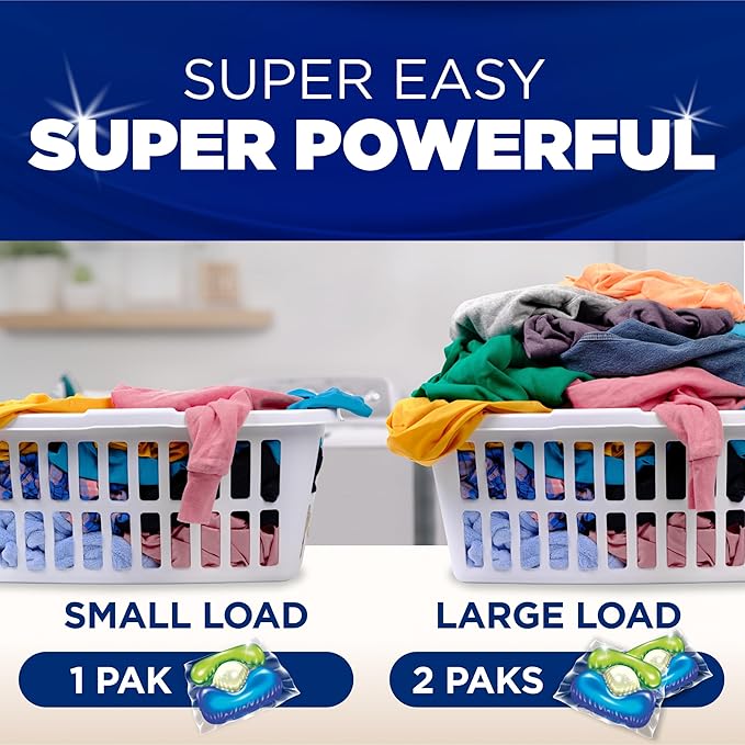 ARM & HAMMER Plus OxiClean Stain Fighters: 5-in-1 Laundry Detergent Power Paks, Fresh Scent, 72 Count