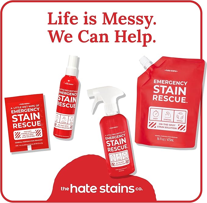 Emergency Stain Rescue Stain Remover Spray - Carpet Cleaner Spray - Wine & Coffee Stain Removal - 4 Fl Oz (Pack of 3)