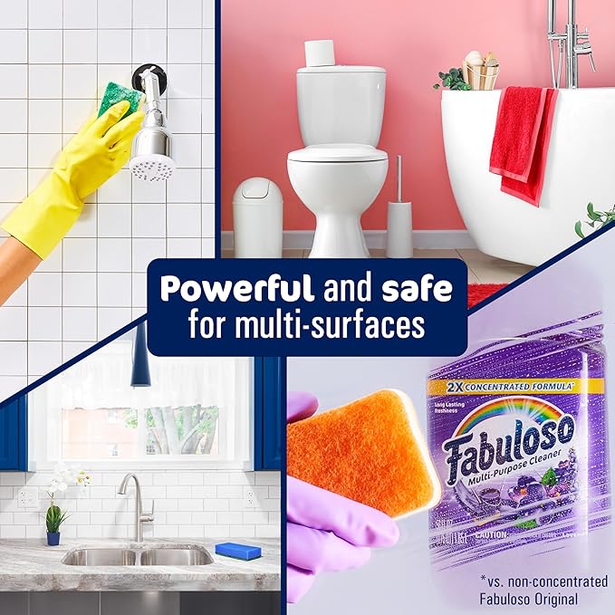 Fabuloso Multi-Purpose Cleaner, 2X Concentrated Formula, Floor Cleaner, Peach Scent, 56 fl oz