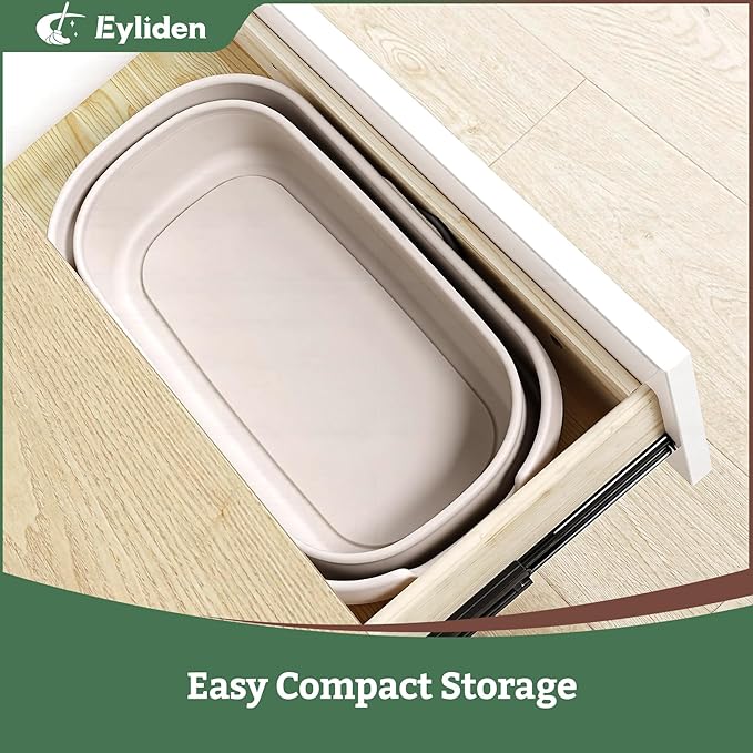 Eyliden Collapsible Bucket, Bucket for Cleaning Mop, 10L(2.6Gallon) Multiuse Foldable Water Pail, Portable Handy Basket for Cleaning Mop, Camping, Tailgating and More