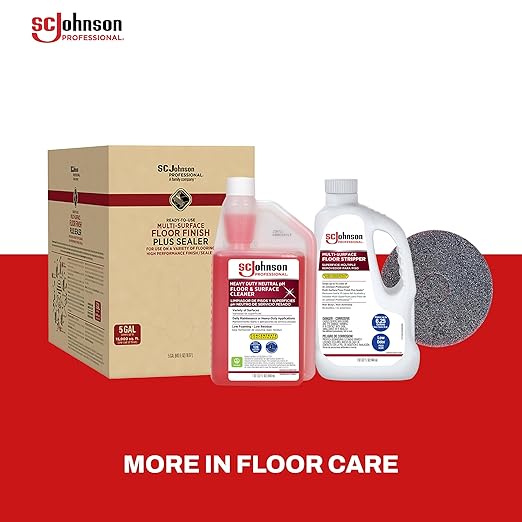 SC Johnson Professional Heavy Duty Neutral pH Floor and Surface Cleaner, Floor Cleaner Concentrate, 32 fl. oz. Bottle, Case of 2, for Professional Use Only