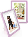 5x7 Picture Frame, Clear Acrylic Photo Frame with White Mat for 4x6 Photos, One-Piece Shatterproof Tool-Free Design, UV-Resistant Waterproof Tabletop Frame for Home Office Decor with 10-Year Warranty