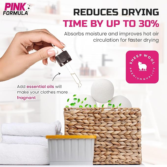 Pink Formula Smart Dryer Ball, 3-Pack