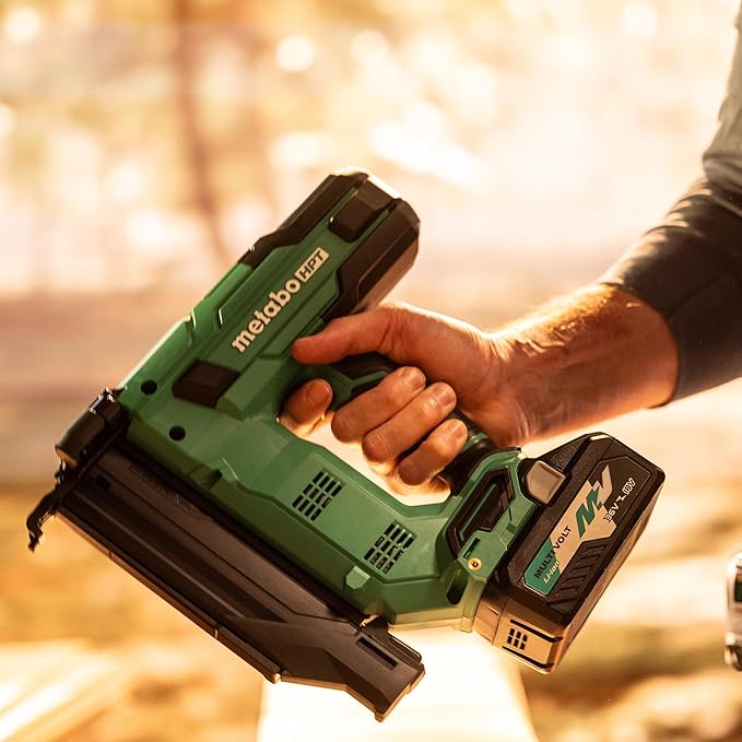 Metabo HPT 18V MultiVolt Compact Cordless Brad Nailer Kit, 18 Gauge Nailer with Power Tool 2.0Ah Lithium Ion Battery, Drives 5/8" to 2" Brad Nails, 700 per Charge, NT1850DG