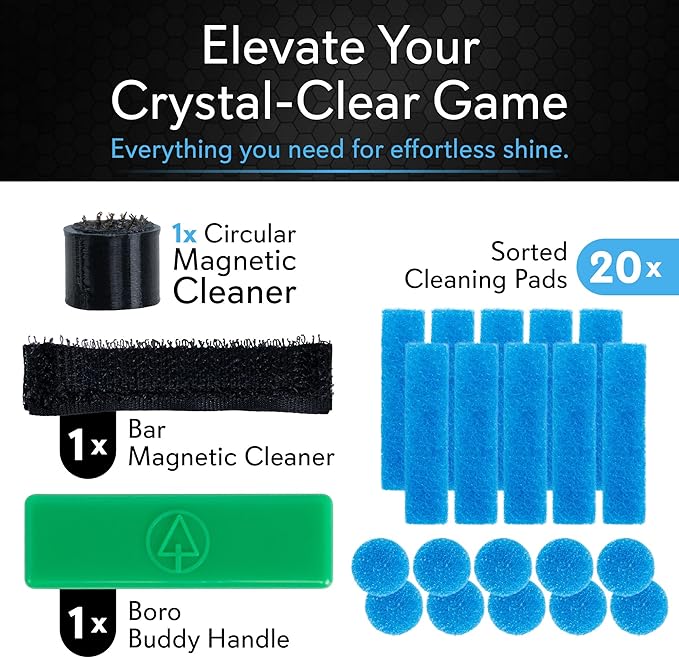 SNOWTREE - BoroBuddy Pro Magnetic Glass Cleaner + Rez Relief Liquid Cleaning Solution Bundle | Green BoroBuddy with 12 oz Rez Relief 420 Liquid Cleaner for Glass, Metal, Ceramic & Silicone
