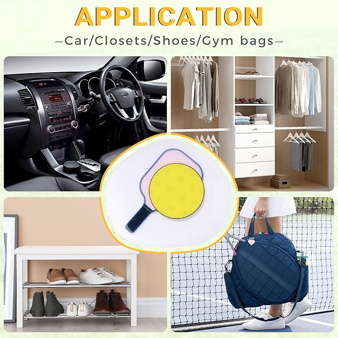 Knixmax Versatile Deodorizer Balls for Shoes Gym Bags Home Freshener for Closets Lockers Odor Eater Eliminate Unpleasant Scent Fresh Linen Pickleball