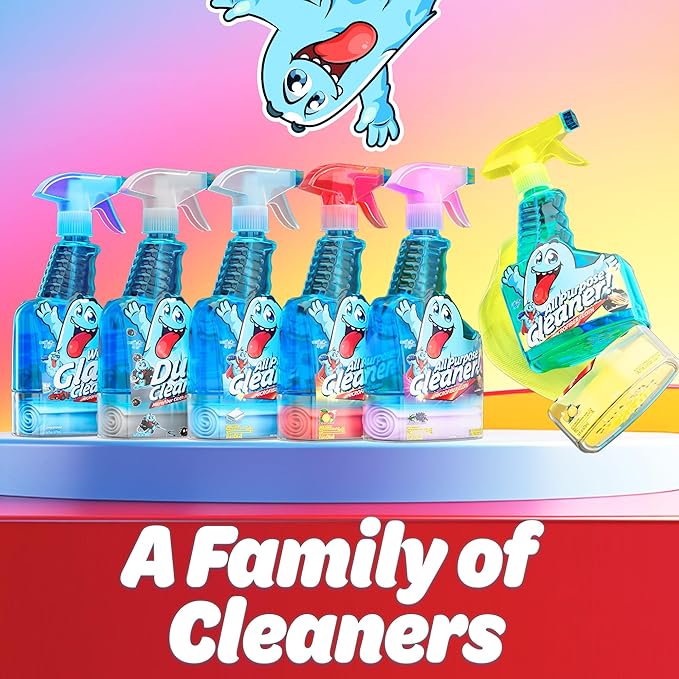 Spray Bottle With Microfiber Cap - All Purpose Cleaner 16oz - FRESH (2 Pack)