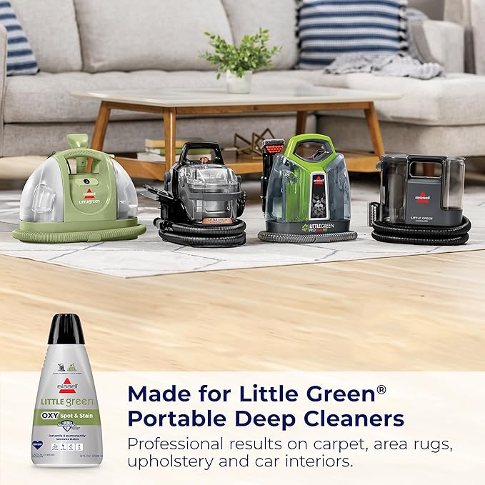 Bissell Little Green Spot & Stain Formula for Portable Carpet Cleaners, 2038G
