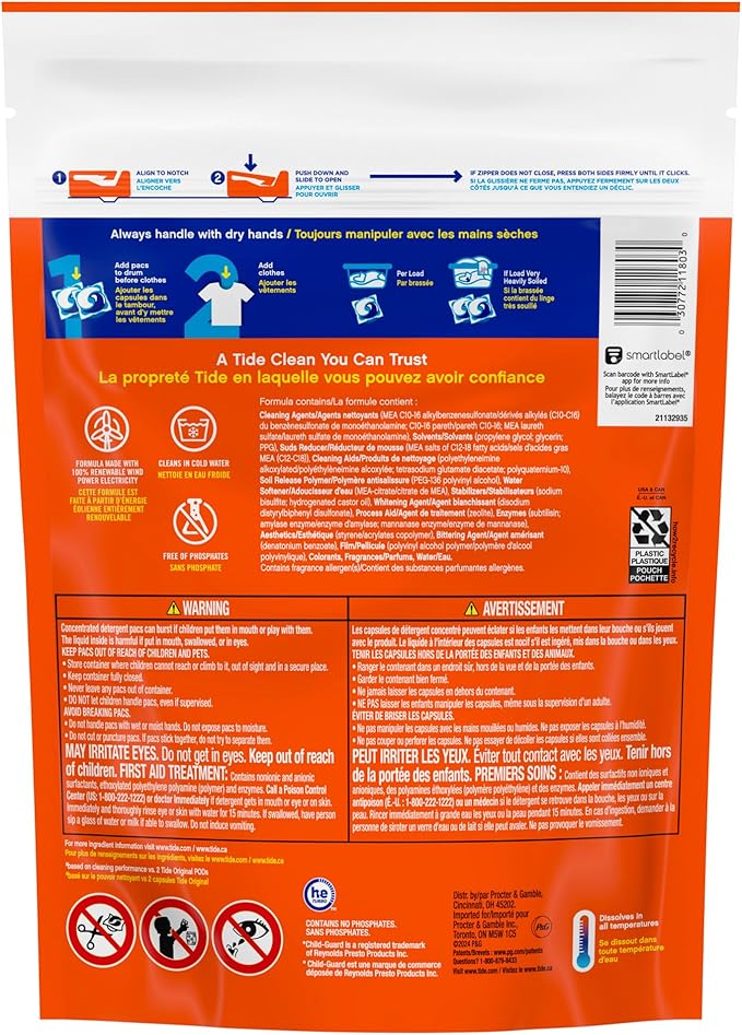 Tide Power PODs + Downy Laundry Detergent Pods, 18 Count, Soft Boosters + April Fresh