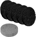 uxcell 10Pcs Cellulose Sponges, Round Kitchen Clean Sponges Non-Scratch Compressed Dish Scrubber for Kitchen Household Cookware Bathroom Cleaning & DIY, Black